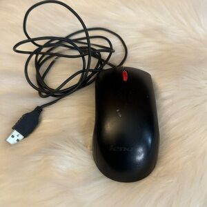 Lenovo USB Wired Optical Mouse M-U0025-O Black 3-Button with Scroll Wheel